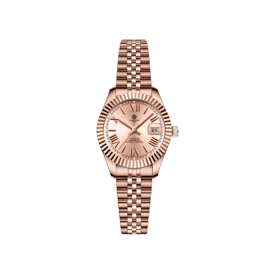 Harper: Mini Rose Gold Stainless Steel Women Analog Watch CLRLW-002
