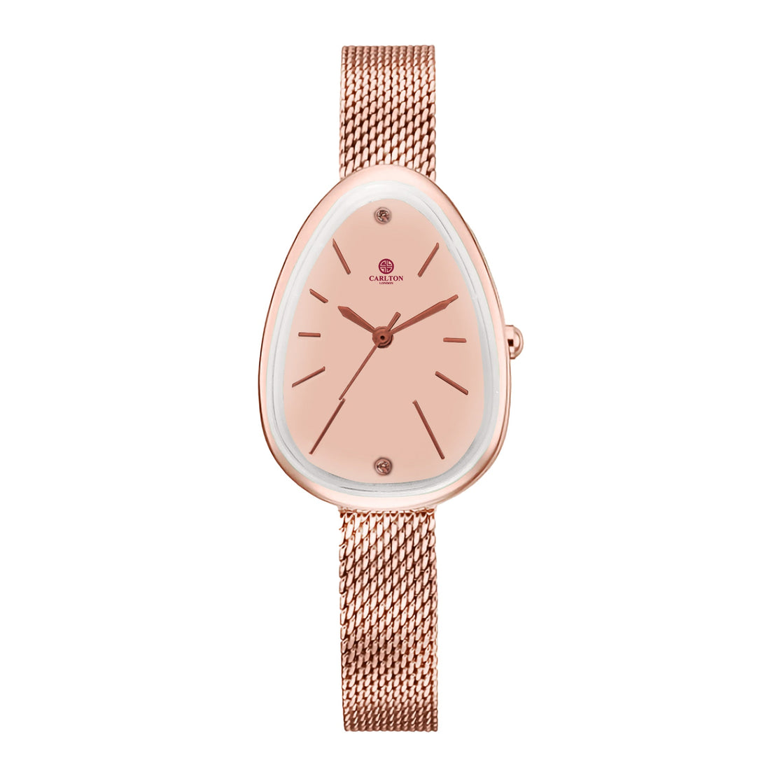 Carlton London Eleanor Women Rose Gold Stainless Steel Watch - CLWEL-RG