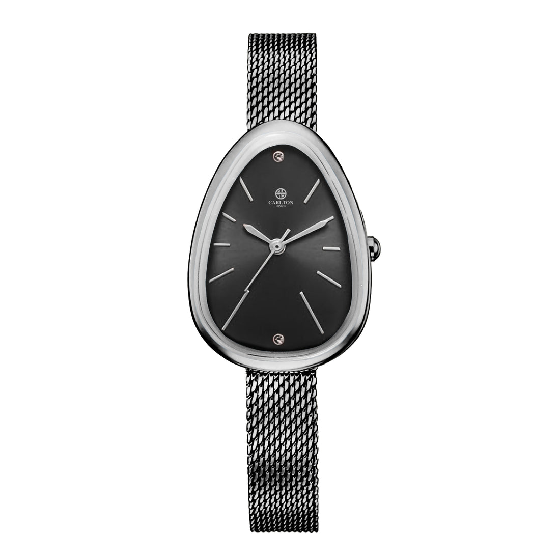 Carlton London Eleanor Women Black Stainless Steel Watch - CLWEL-BK