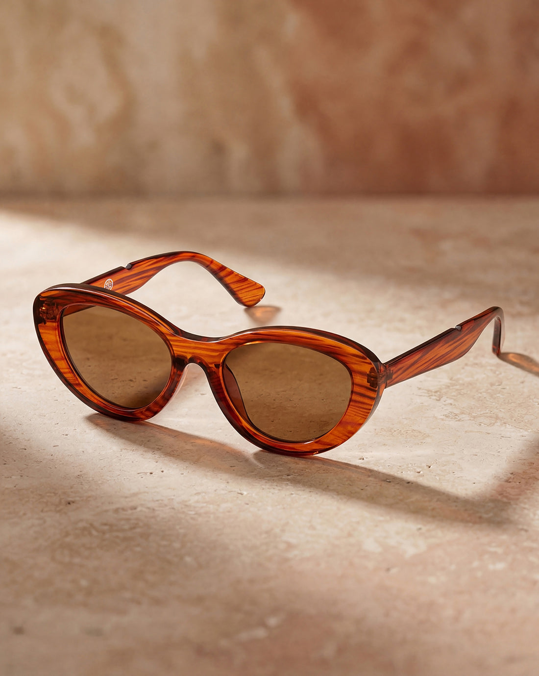Women Tortoise Shell UV Protected Brown Lens Cateye Sunglasses