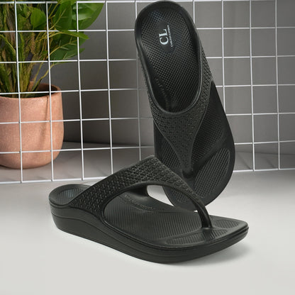 Women Solid Casual Thong Wedge Sandals