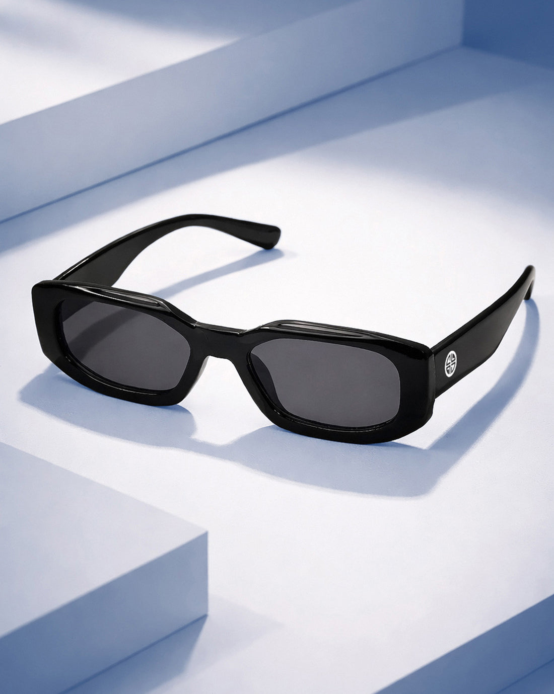 Women Black Toned Blue UV Protected Lens Square Sunglasses