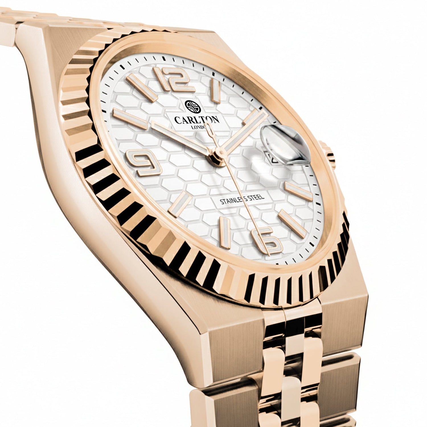 Carlton London Men Rover White Analog Watch CL-ROVER-RGWHT