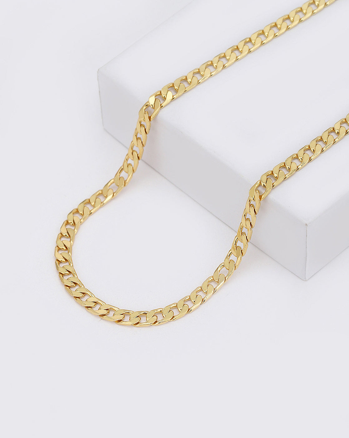 18KT Gold Plated Classic Curb Link Chain for Men