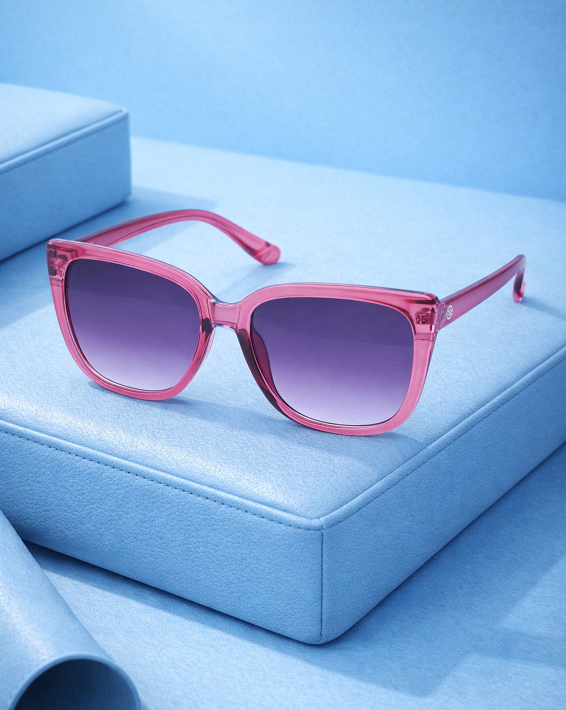 Women Purple Toned Blue UV Protected Lens Oversized Sunglasses