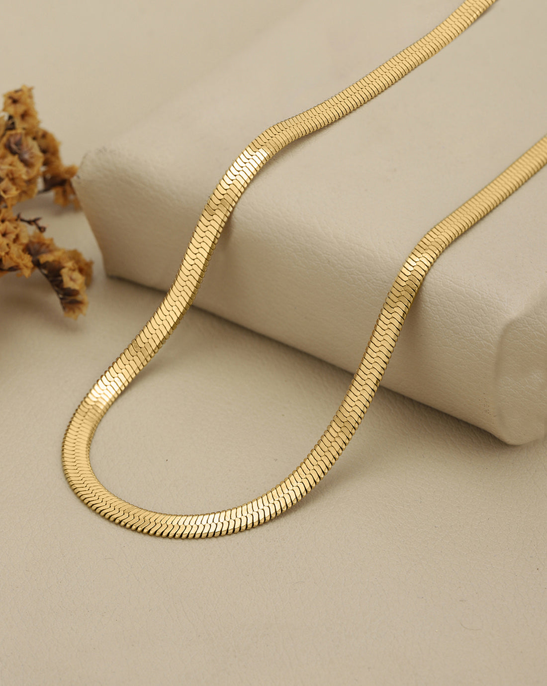Gold Plated Classic Flat Snake Chain