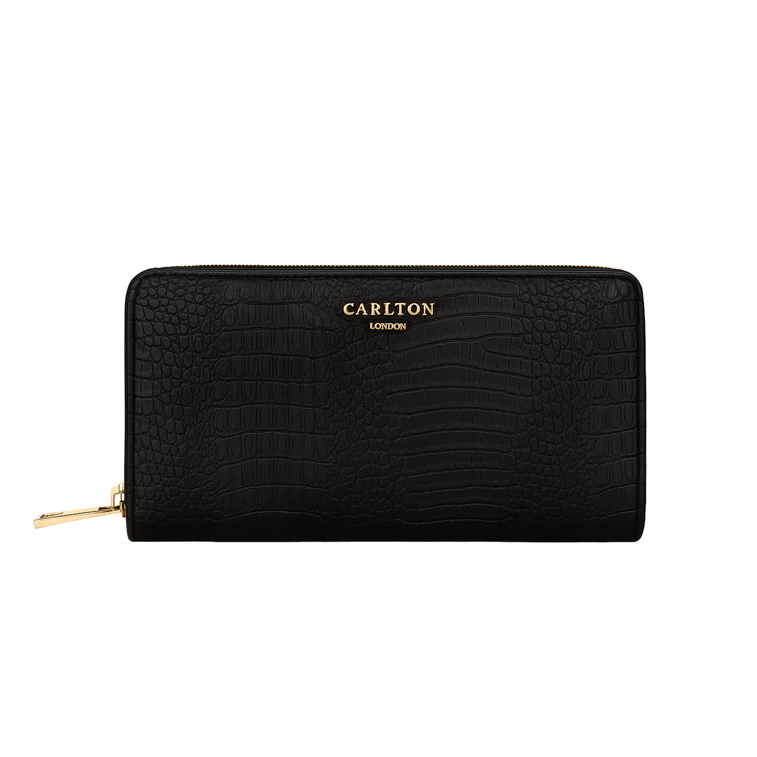 Carlton London Chloe Zip Around Textured Wallet  Black CLHB 27