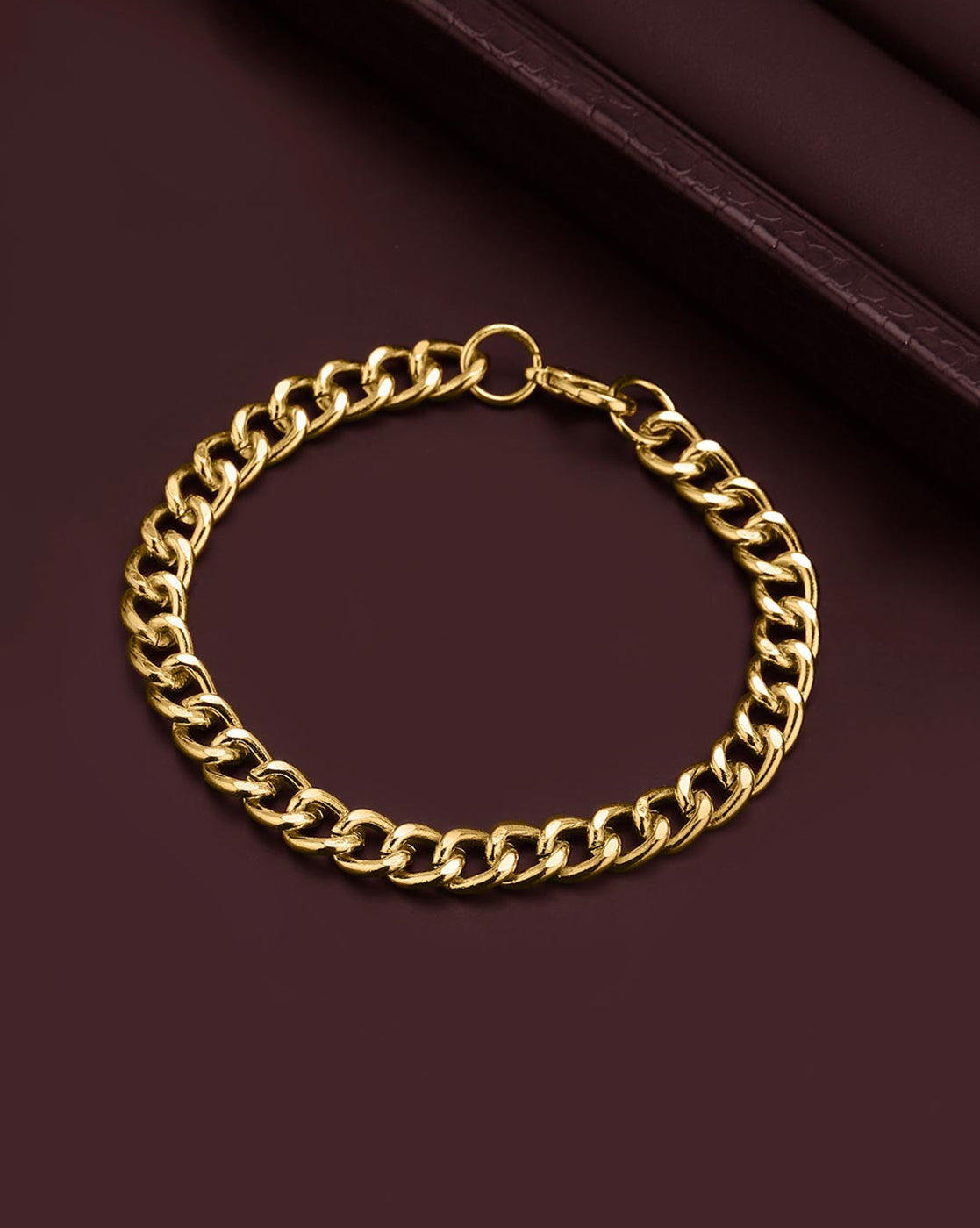 Men Gold Plated Cuban Link Bracelet
