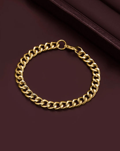 Men Gold Plated Cuban Link Bracelet
