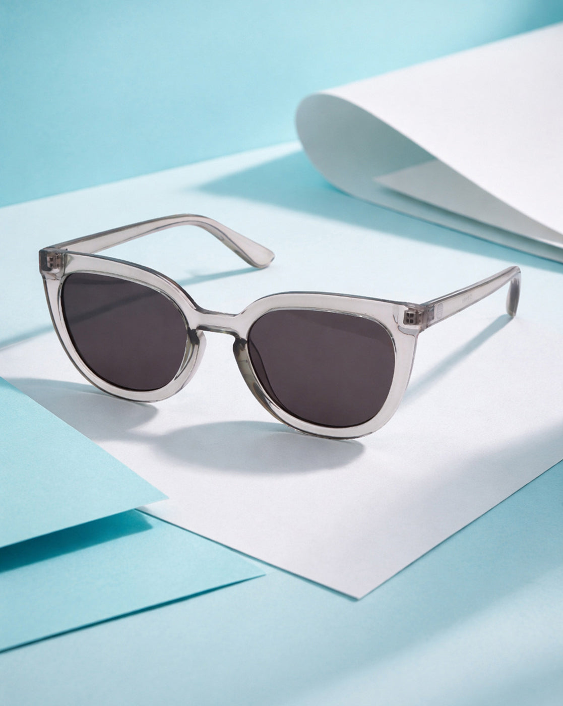 Women Green Toned Grey UV Protected Lens Cat Eye Sunglasses