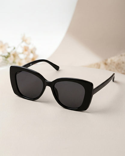 Women Black Toned UV Protected Black Lens Oversized Sunglasses