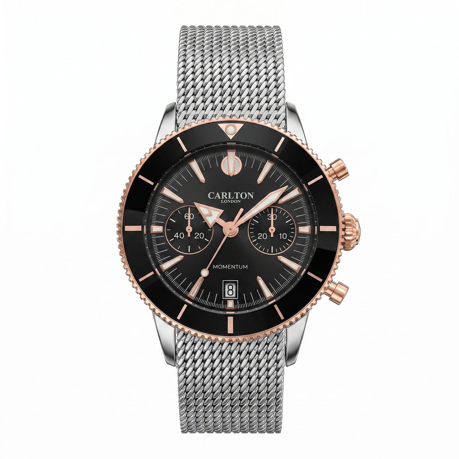 Carlton London Men Momentum Black Analog Watch - CL-MT-BLK