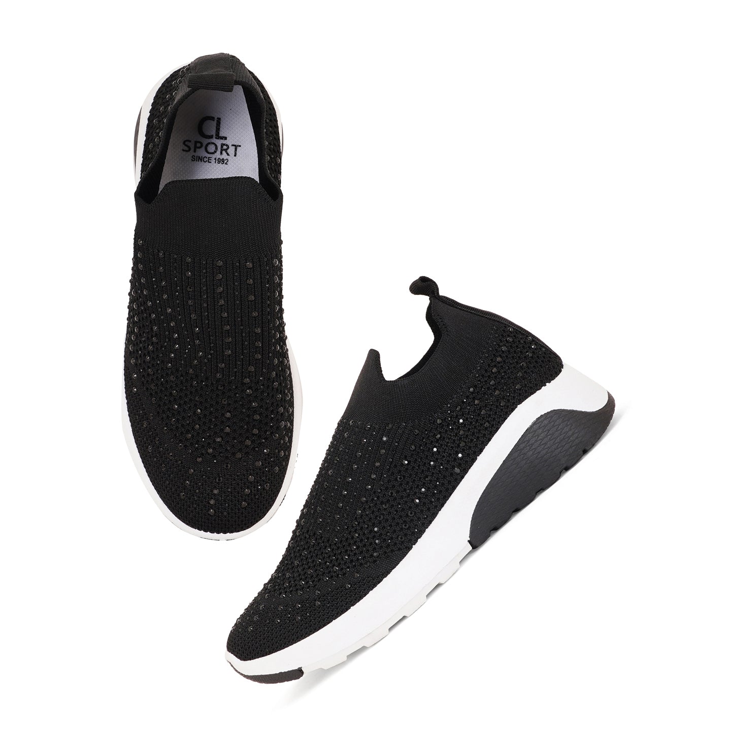 Women Embellished Flyknit Lightweight Slip-On Sneakers
