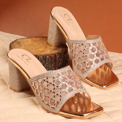 Women Embellished Block Heel Sandals