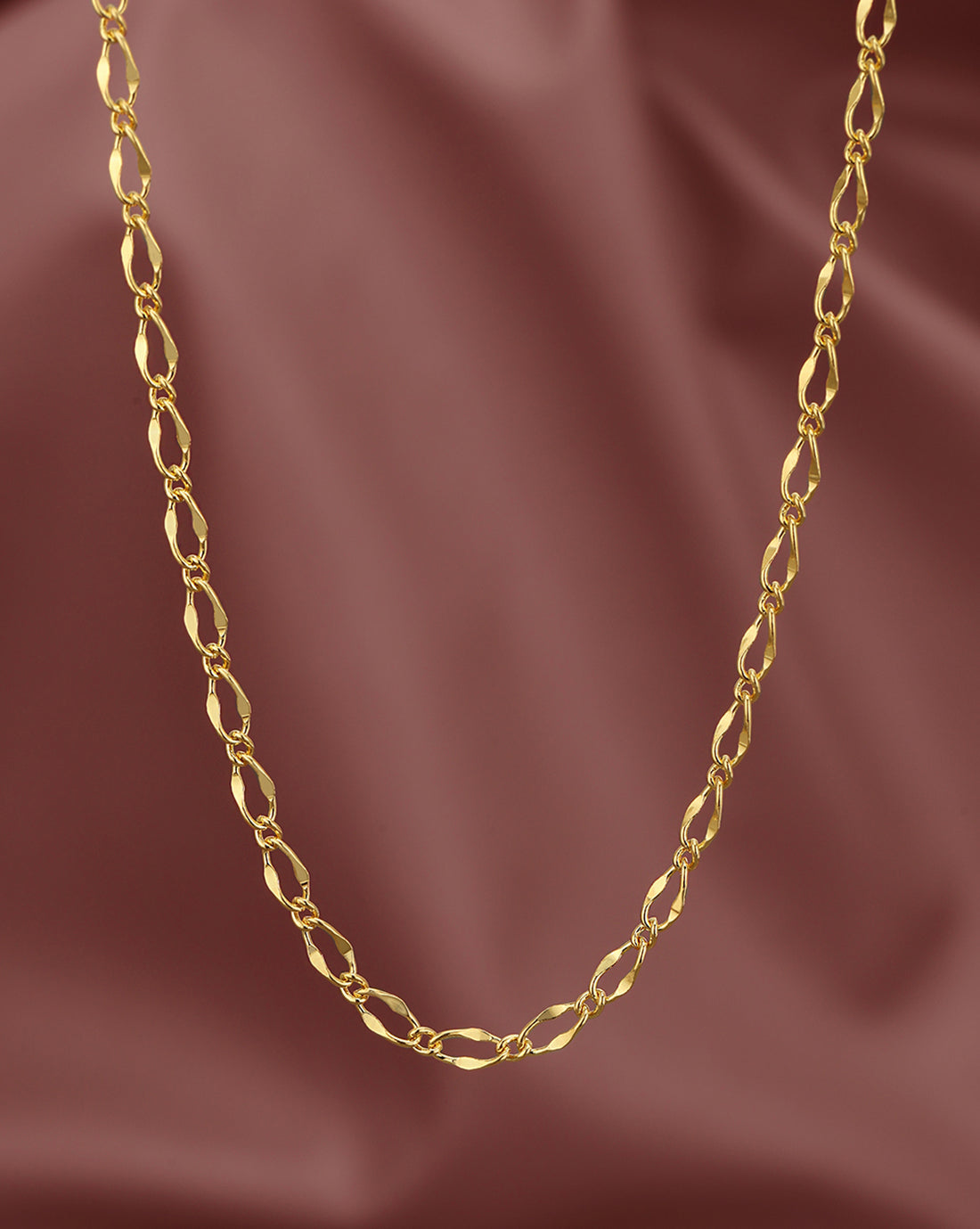18kt Gold Plated Sculpted Link Chain