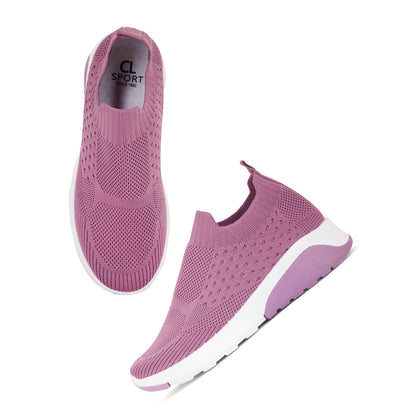 Women Comfortable Flyknit Lightweight Slip-On Sneakers