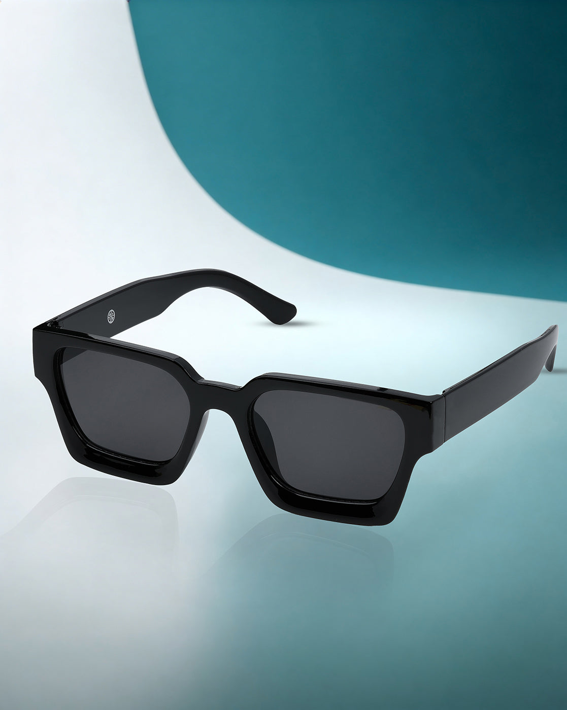 Women Black Toned UV Protected Black Lens Wayfarer Sunglasses