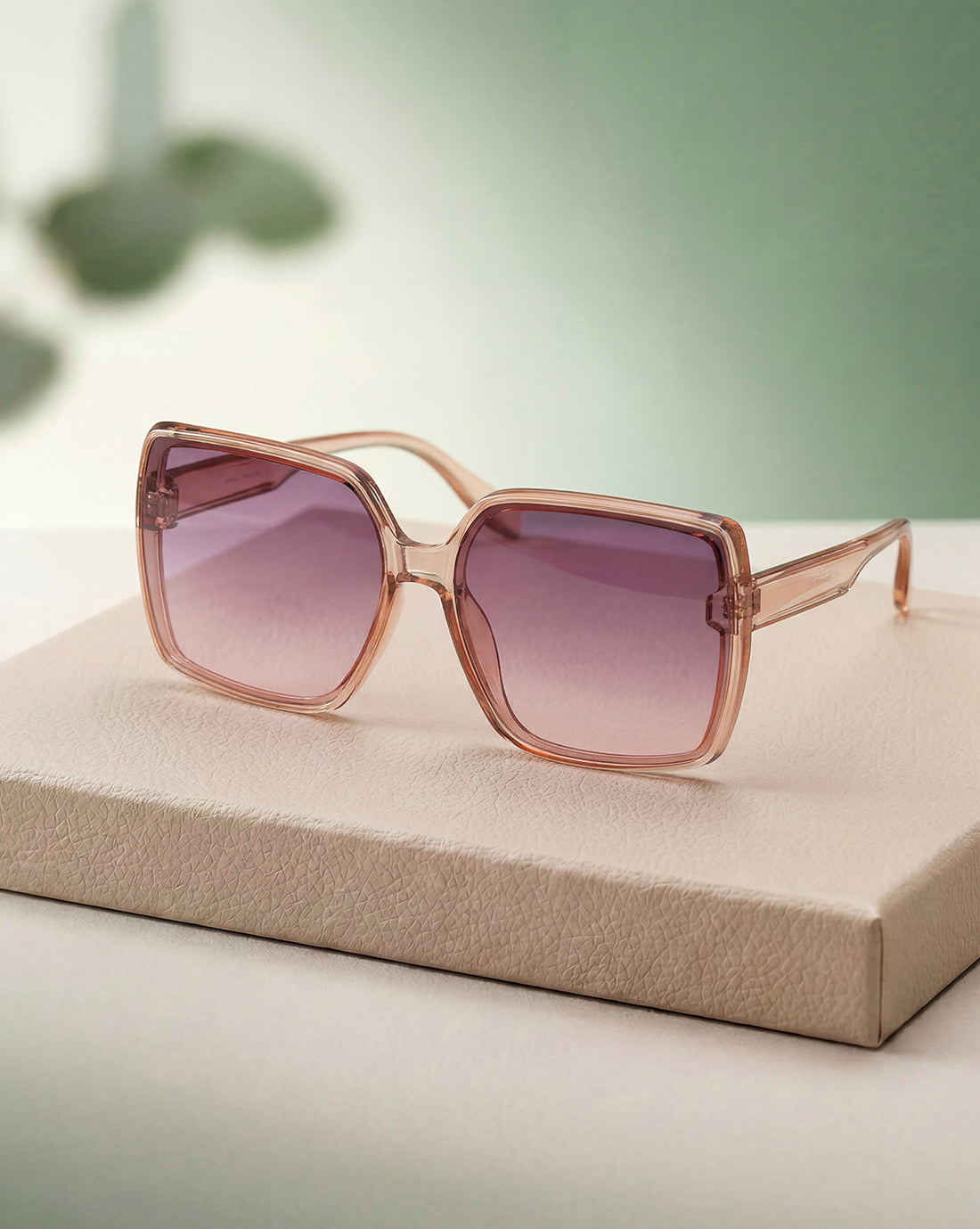 Women Nude Toned UV Protected Gradient Lens Oversized Sunglasses