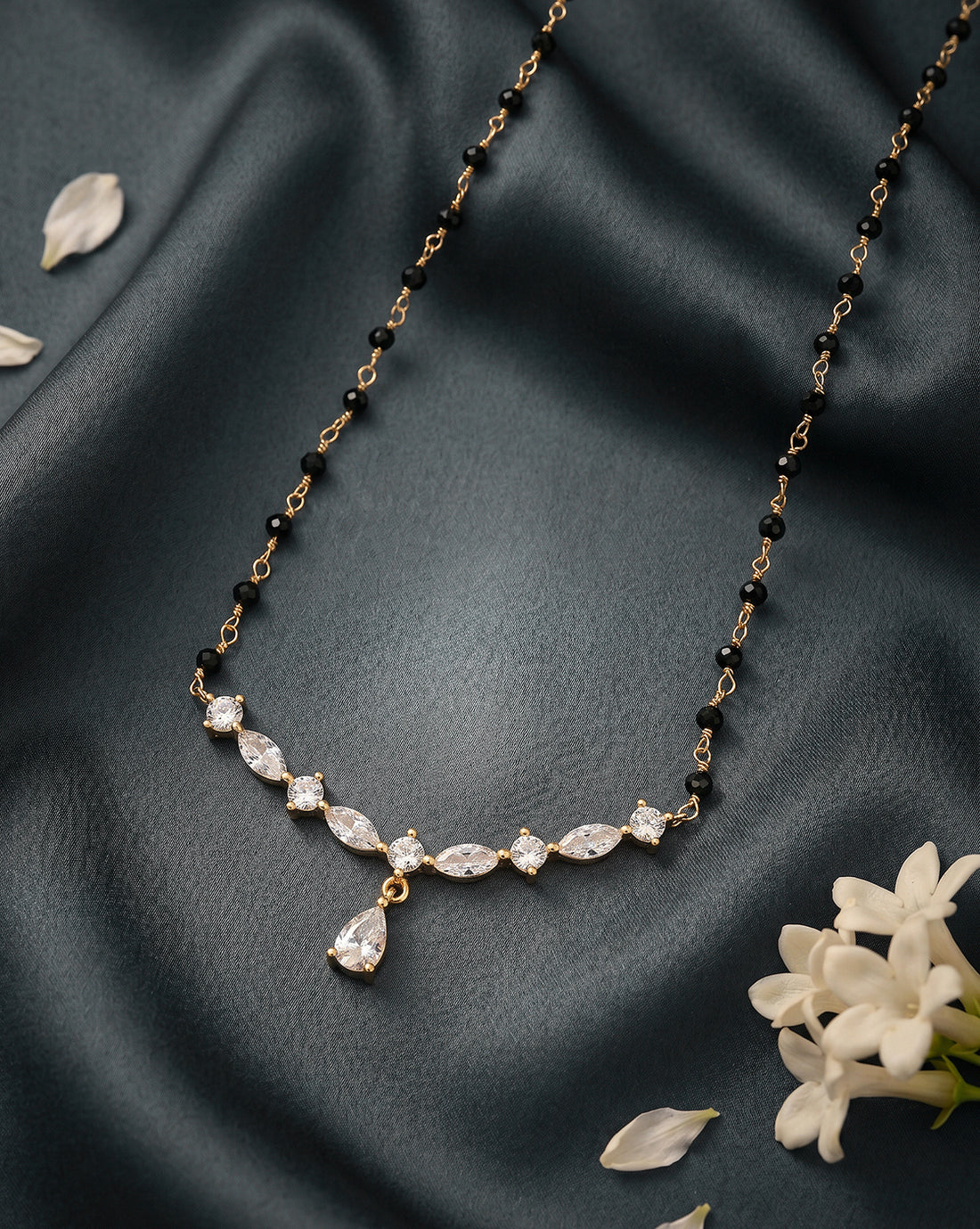 18kt Gold Plated Solitaire CZ Mangalsutra