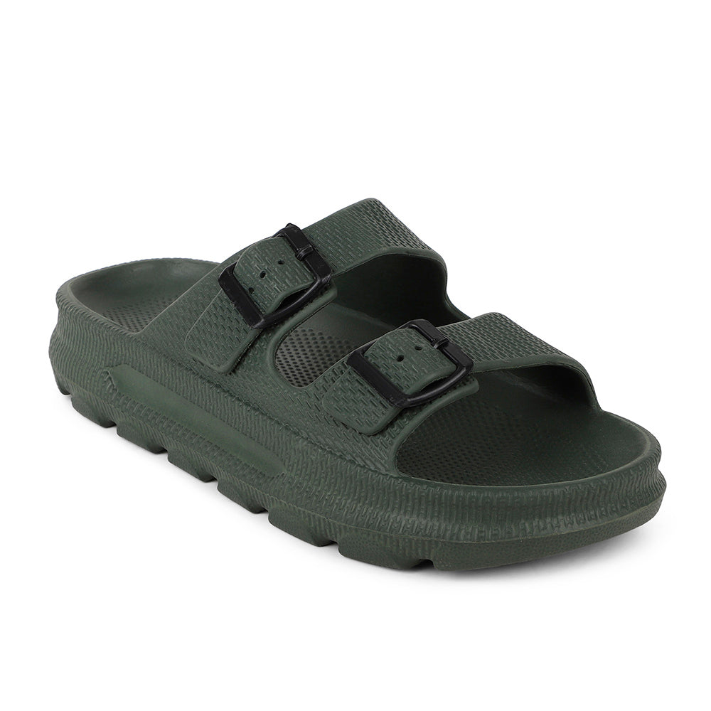 Men Textured Dual Strap Comfort Sliders