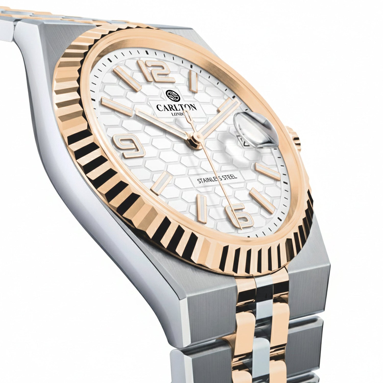 Carlton London Men Rover White Analog Watch CL-ROVER-SLWHT