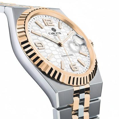 Carlton London Men Rover White Analog Watch CL-ROVER-SLWHT