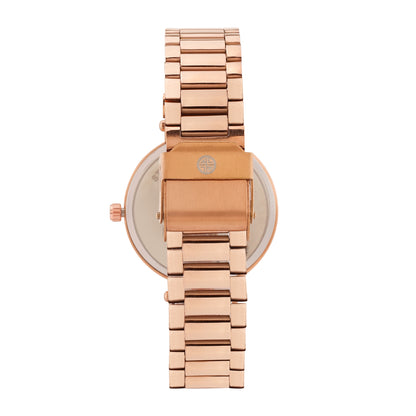 Carlton London Sabrina Rose Gold/Blue Analog Watch  - CLRGSBLU