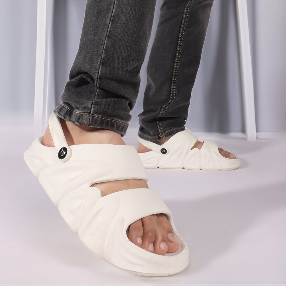 Men Textured Adjustable Double Strap Sandals