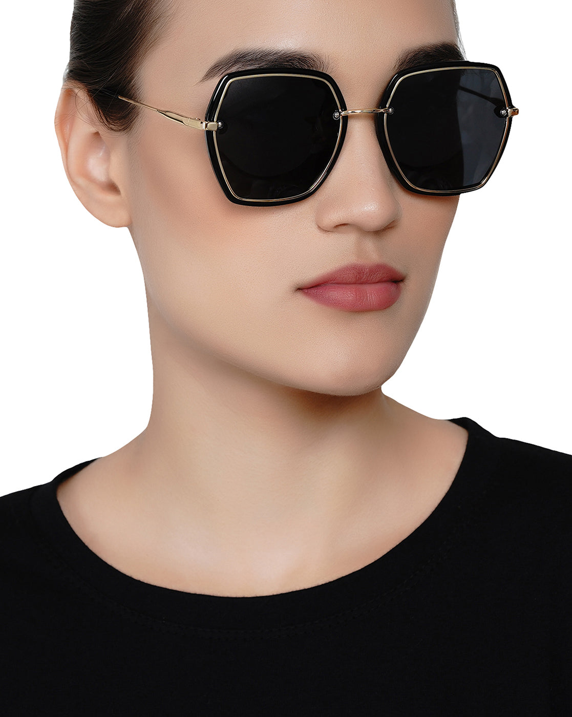 Oversized rectangular sunglasses in dark brown injection | GUCCI® US