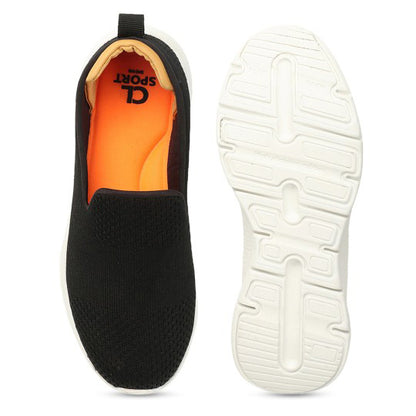 Women Round Toe Flyknit Lightweight Slip-On Sneakers