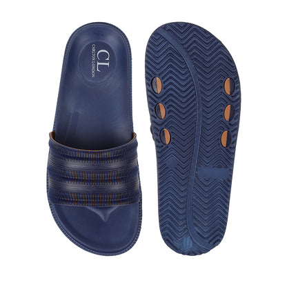 Men Textured Comfort Slip On Slider