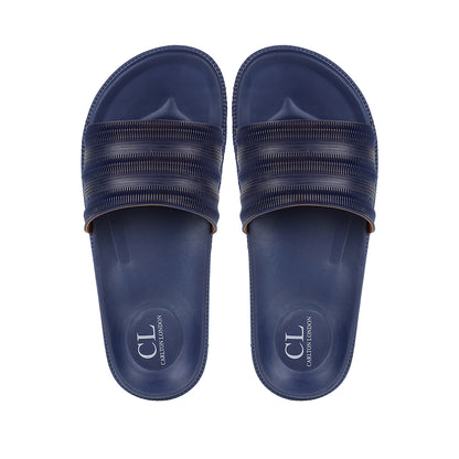 Men Textured Comfort Slip On Slider