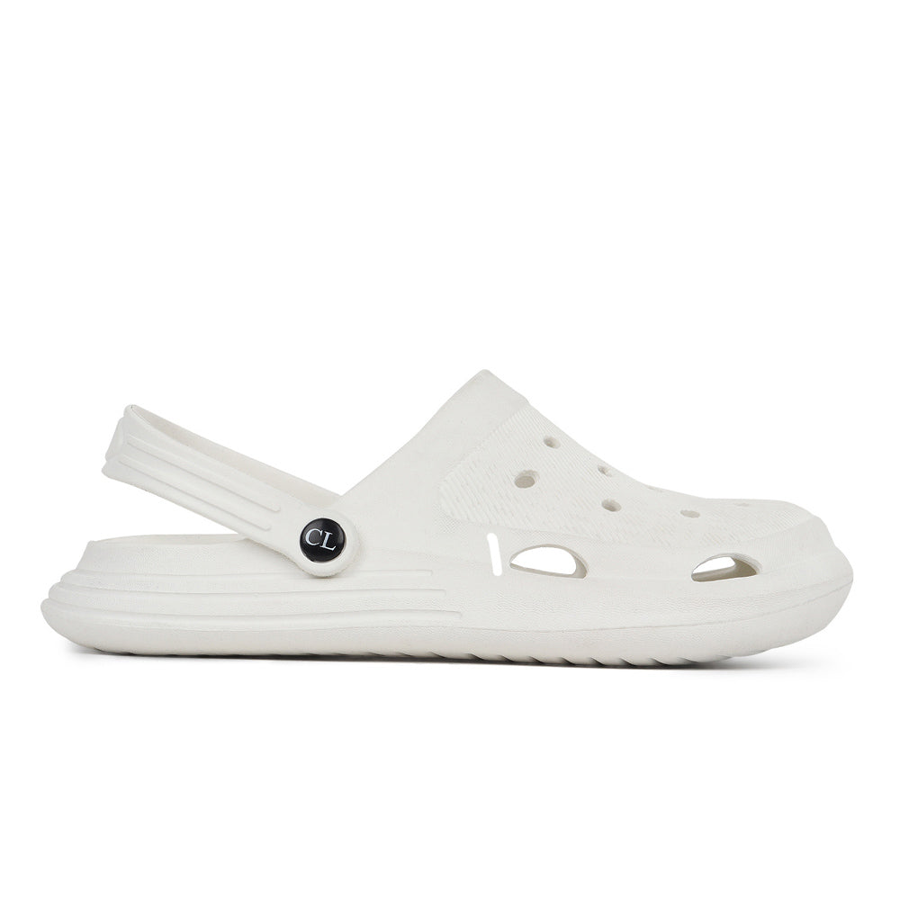 Men Sculpted Perforated Comfort Clogs with Back Strap