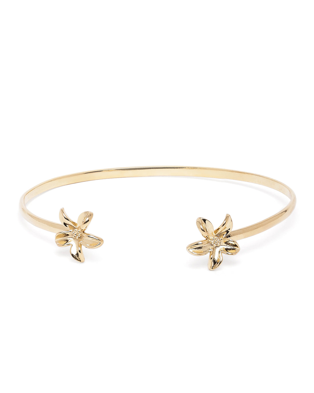 18kt Gold Plated Floral Cuff Link Bracelet