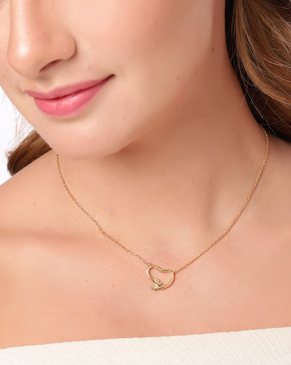 18kt Gold Plated Heart Pendant and Chain