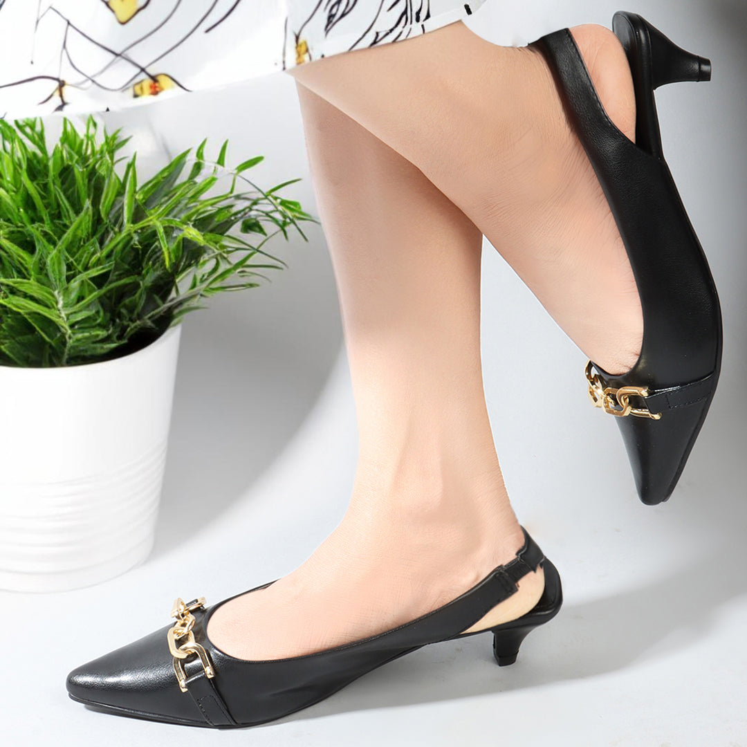 Women's Pointed Toe Kitten Heeled Sandal – Carlton London Online