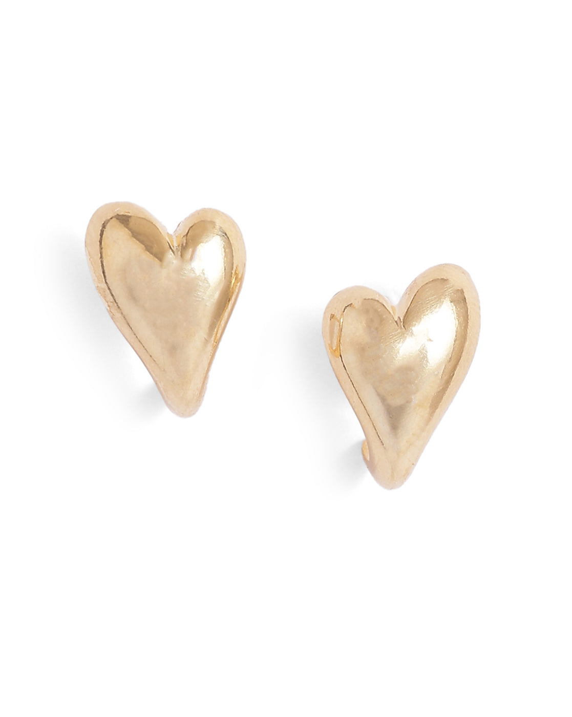 18kt Gold Plated Heart Half Hoop Earring