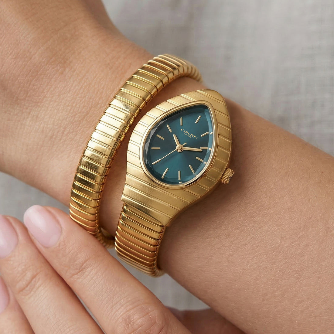 Carlton London Embrace Teal Women Watch - CL-EM-TL