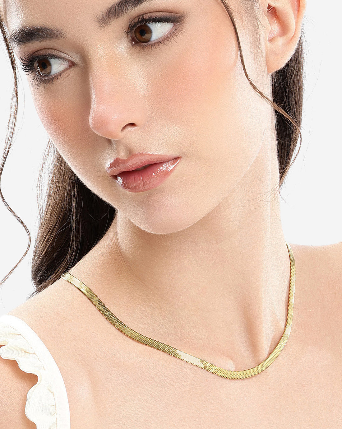 Gold Plated Classic Flat Snake Chain