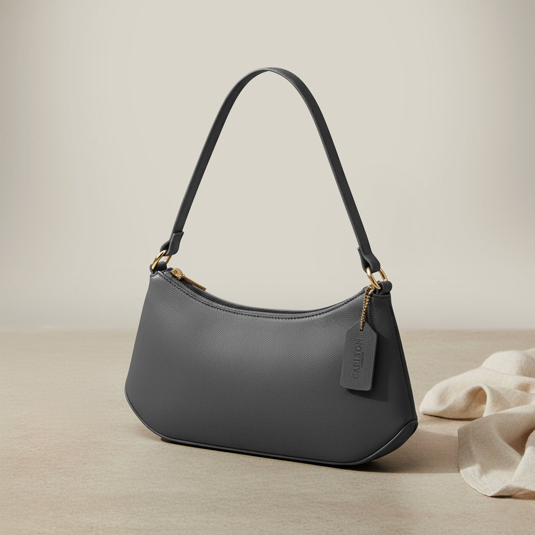Carlton London Grey East West Shoulder Bag  CLHB 15