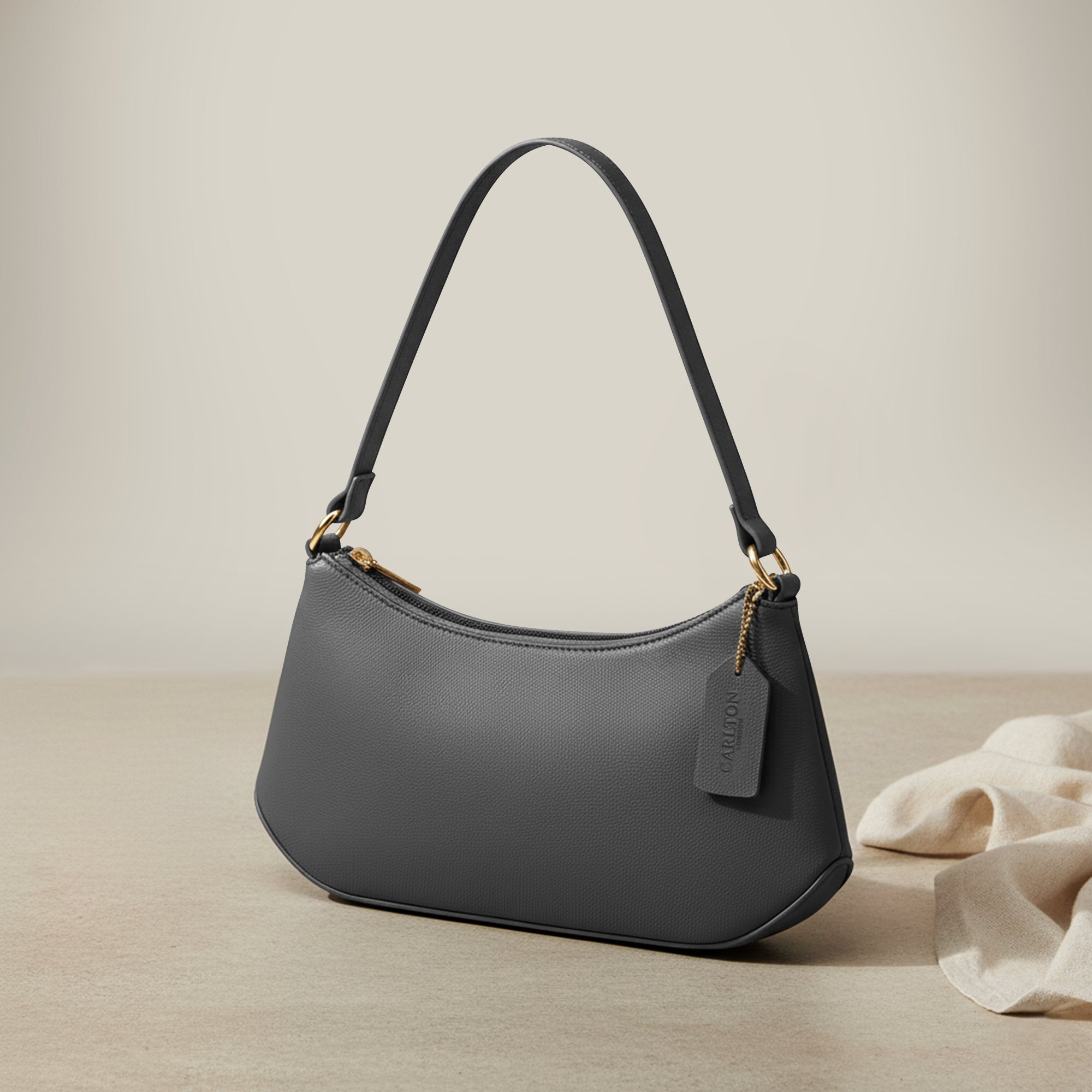 Carlton London Grey East West Shoulder Bag  CLHB 15