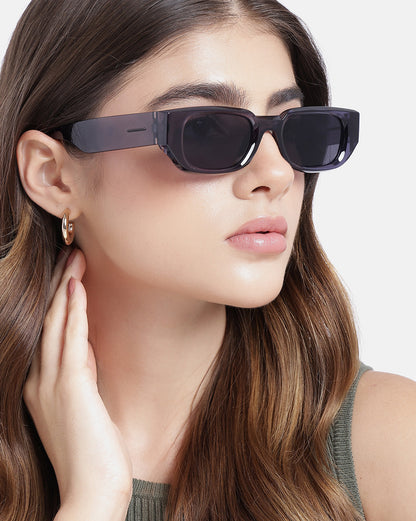 Women Blue Toned UV Protected Blue Lens Rectangle Sunglasses