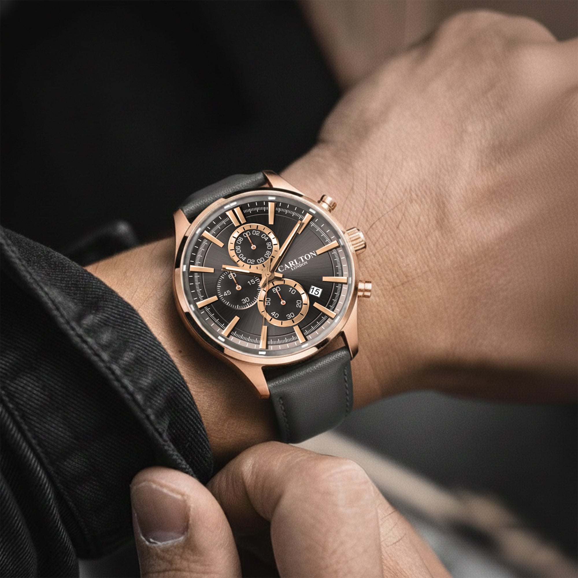 Carlton London Men Windsor Grey Analog Watch CL-WD-GRY