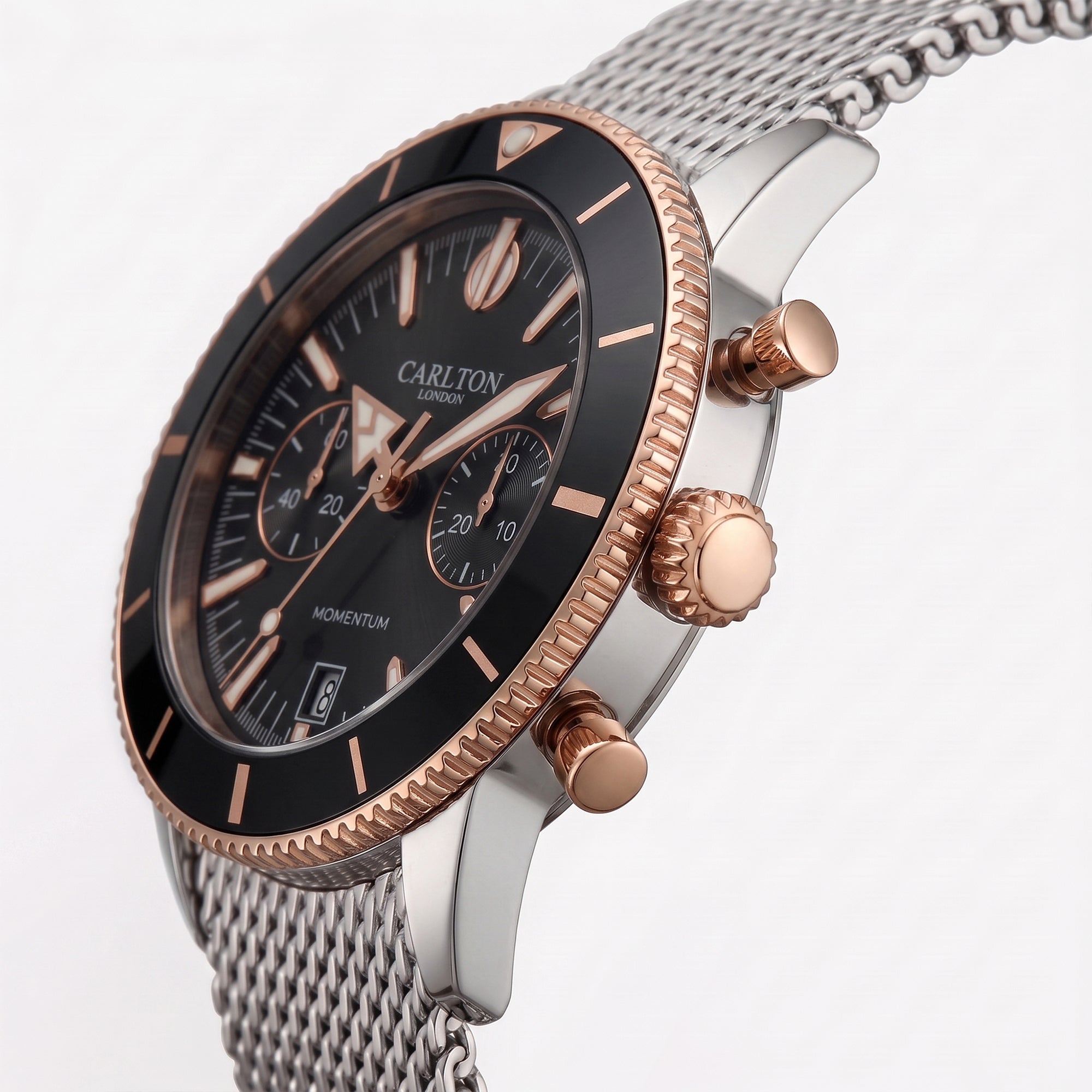 Carlton London Men Momentum Black Analog Watch - CL-MT-BLK