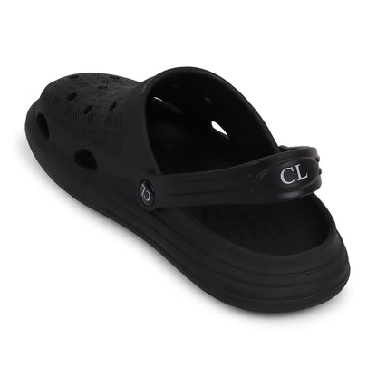 Men Sculpted Perforated Comfort Clogs with Back Strap