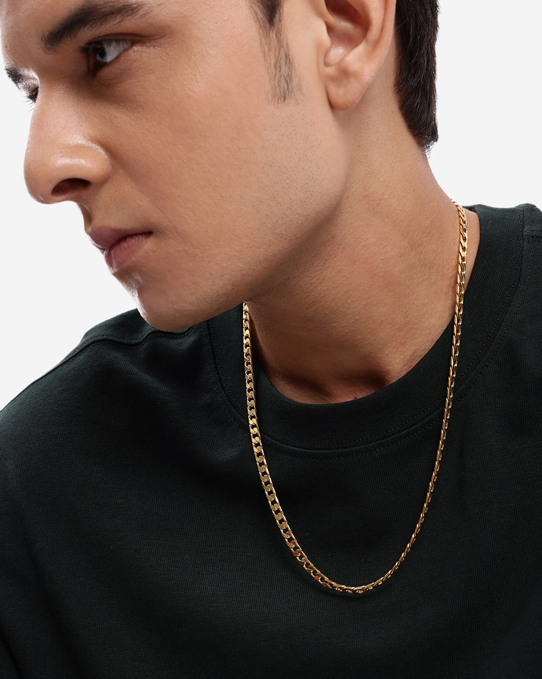 18KT Gold Plated Classic Curb Link Chain for Men