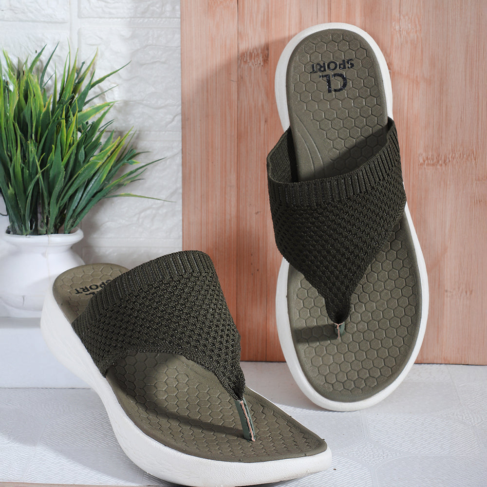 Women FlyKnit Thong Comfort Sandal