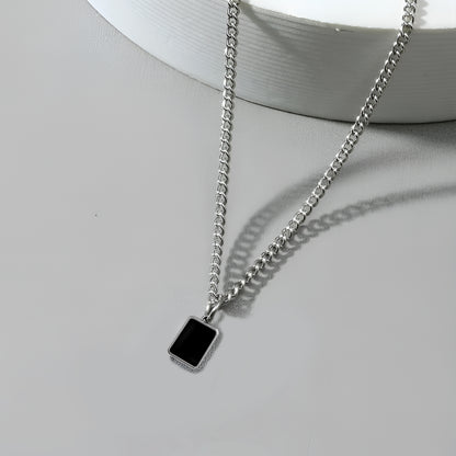 Men Pandant Black Necklace  - CLJW-13