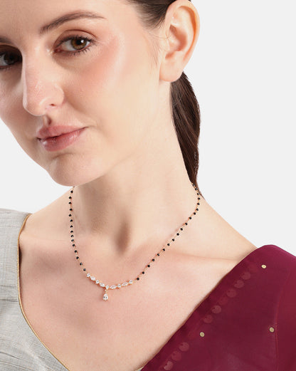 18kt Gold Plated Solitaire CZ Mangalsutra
