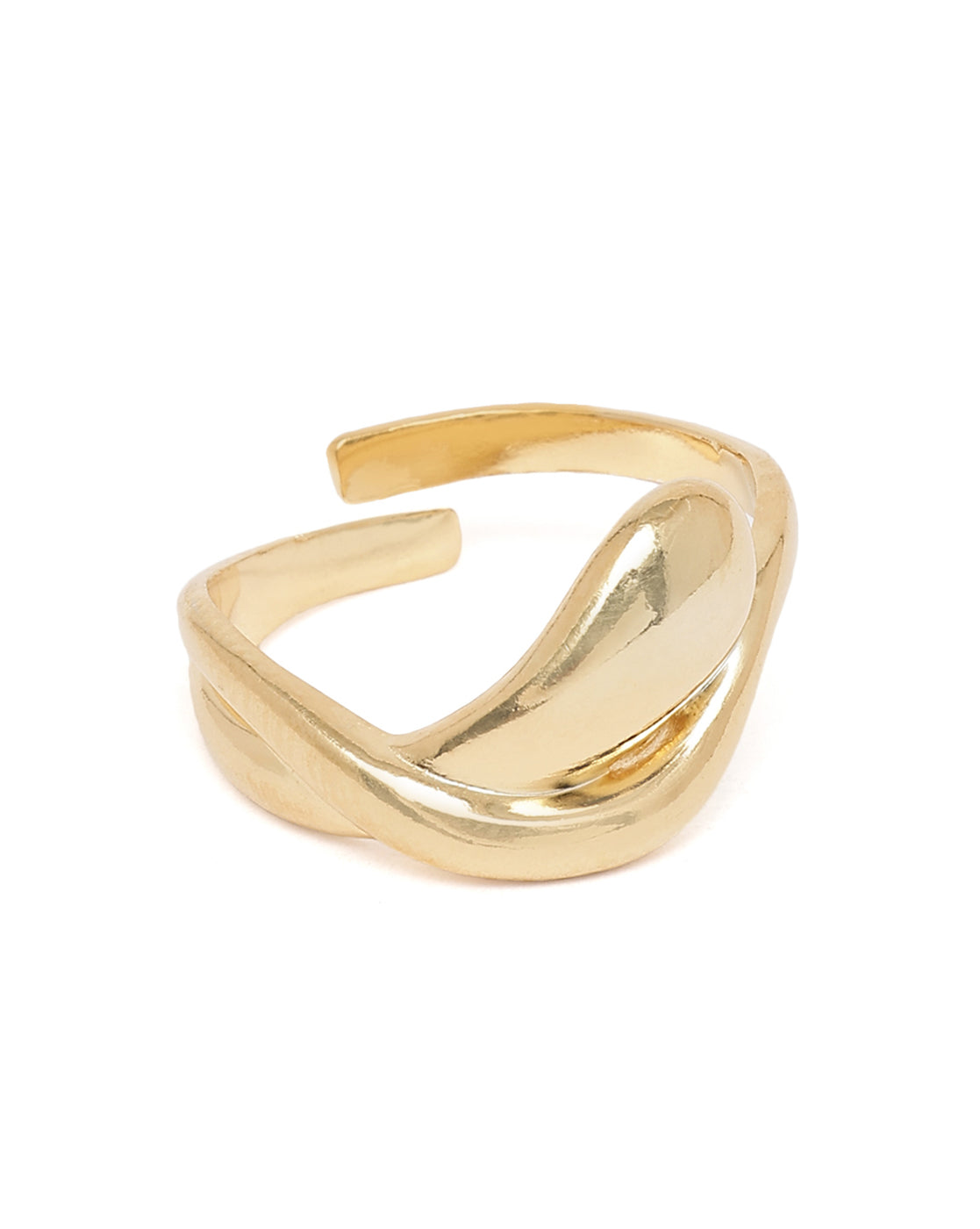 18kt Gold Plated Sculptural Adjustable Ring